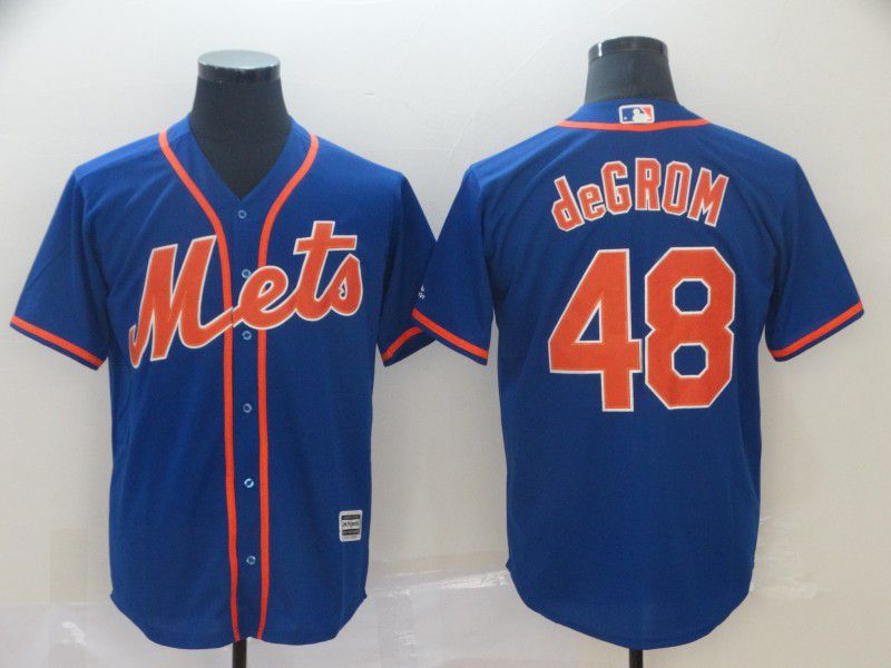 Men New York Mets #48 Degrom Blue Game MLB Jerseys->women mlb jersey->Women Jersey